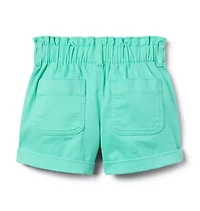 Twill Paperbag Waist Short