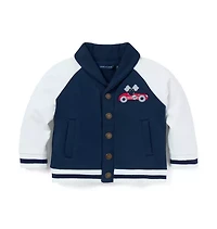 Baby Race Car Shawl Collar Cardigan