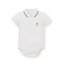 Baby Embroidered Dog Pique Polo Bodysuit