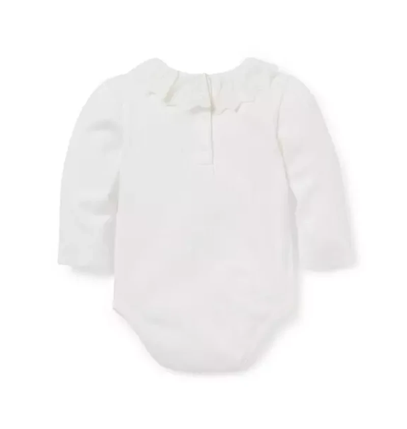 Baby Pointelle Ruffle Collar Bodysuit