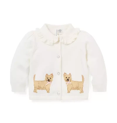 Baby Dog Ruffle Collar Cardigan