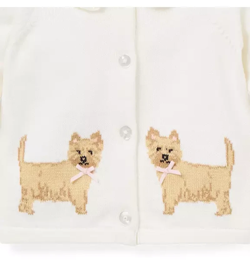Baby Dog Ruffle Collar Cardigan