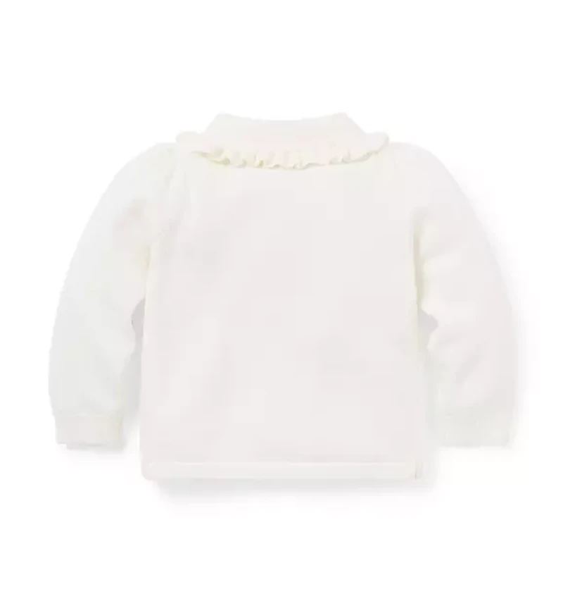 Baby Dog Ruffle Collar Cardigan