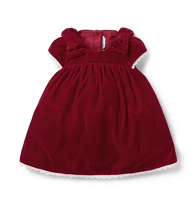The Holiday Velvet Baby Dress