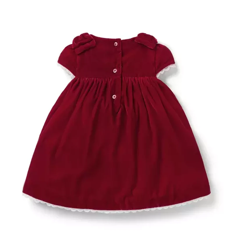 The Holiday Velvet Baby Dress