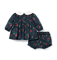 Baby Floral Pintuck Matching Set