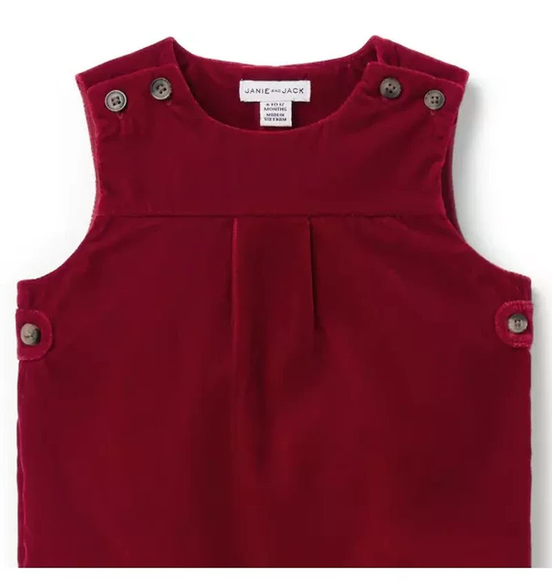 The Holiday Velvet Baby Romper
