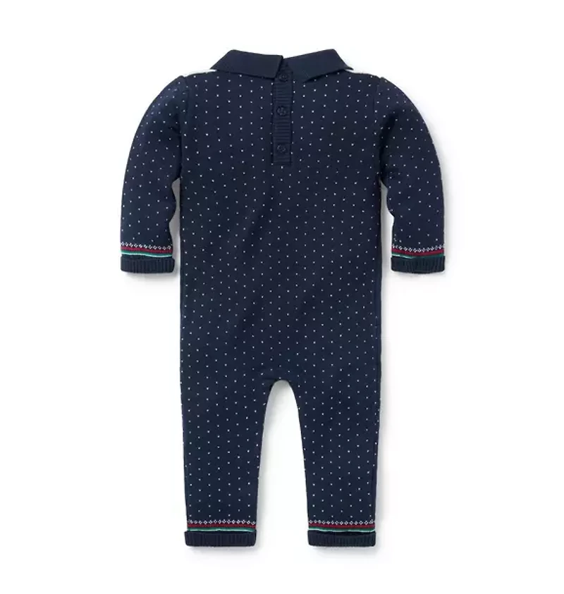 Baby Train Collared One-Piece