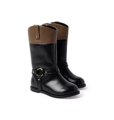 Colorblock Riding Boot