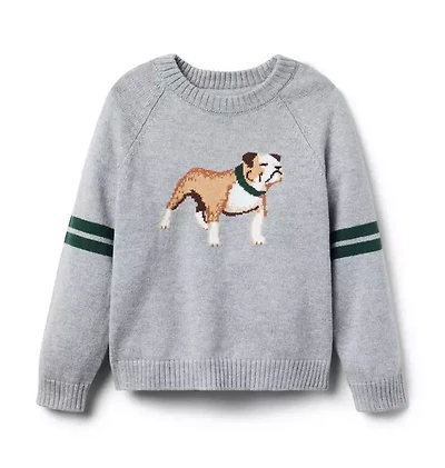 Bulldog Striped Sweater
