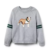 Bulldog Striped Sweater