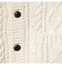 Cable Knit Shawl Collar Cardigan