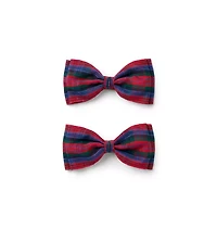 Tartan Bow Barrette Set