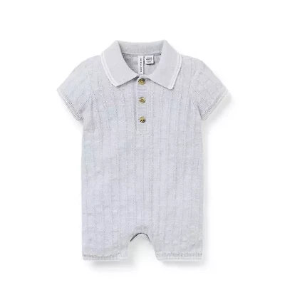 Baby Collared Knit Romper