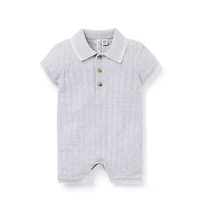 Baby Collared Knit Romper