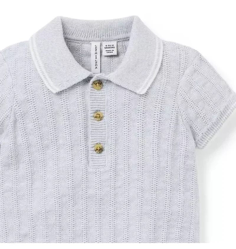 Baby Collared Knit Romper