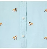 Embroidered Bulldog Oxford Shirt