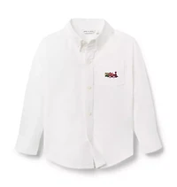 Embroidered Train Oxford Shirt