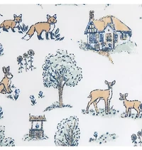 Baby Woodland Toile Wrap Footed One-Piece