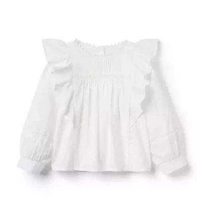 Ruffle Pintuck Top