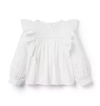Ruffle Pintuck Top
