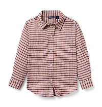 Plaid Seersucker Twill Shirt
