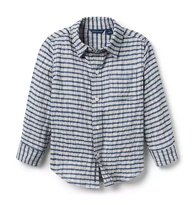 Striped Seersucker Twill Shirt