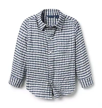 Striped Seersucker Twill Shirt