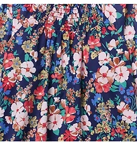 Floral Ruffle Smocked Top