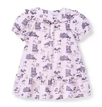 Paris Ruffle Collar Dress