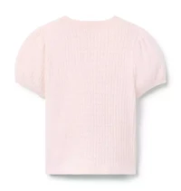 Pointelle Puff Sleeve Top