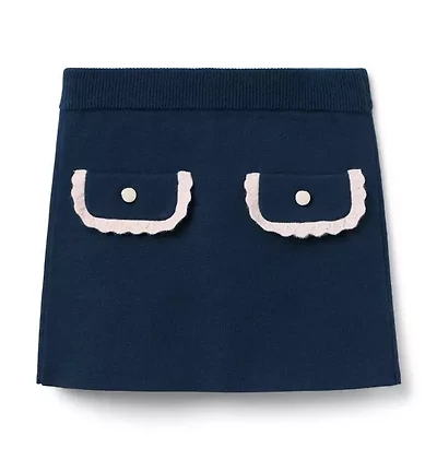 Crochet Trim Sweater Skirt