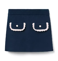 Crochet Trim Sweater Skirt