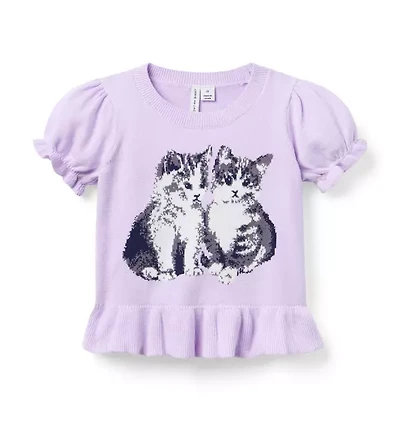 Kitten Peplum Sweater Top