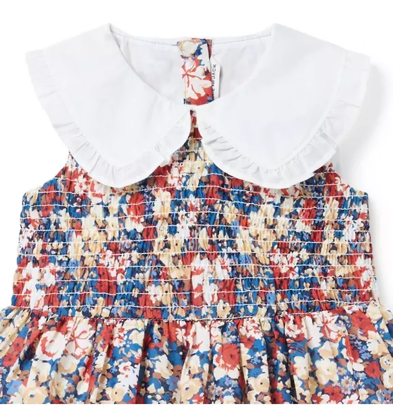The Fall Floral Smocked Dress