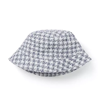 Houndstooth Tweed Bucket Hat