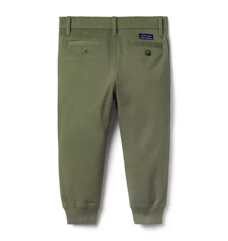 The Button Twill Jogger