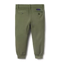 The Button Twill Jogger