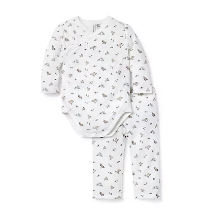 Baby Woodland Friends Wrap Matching Set