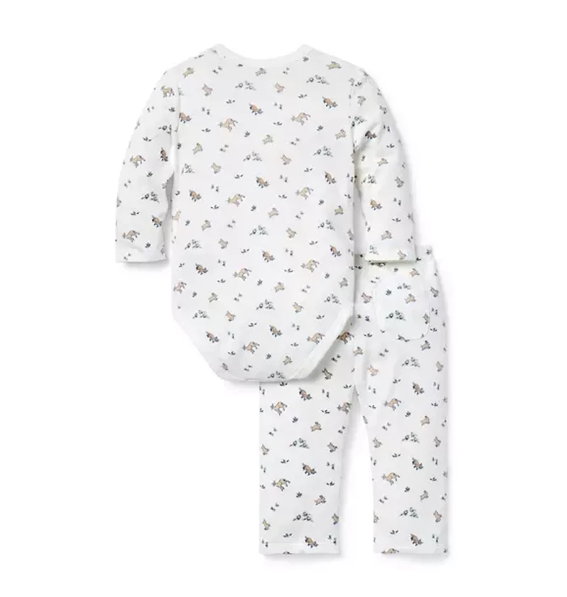 Baby Woodland Friends Wrap Matching Set