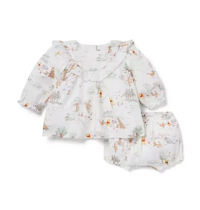 Disney Winnie The Pooh Toile Ruffle Matching Set