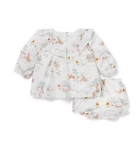 Disney Winnie The Pooh Toile Ruffle Matching Set