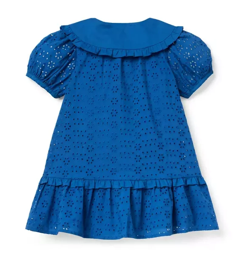 Eyelet Collared Dress
