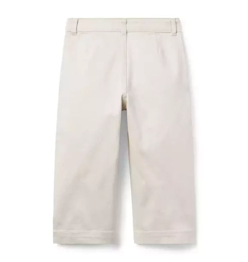 The Wide Leg Twill Pant