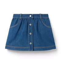 Denim Button Skirt