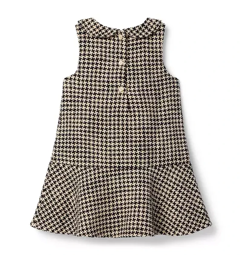 Houndstooth Tweed Dropwaist Dress