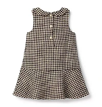 Houndstooth Tweed Dropwaist Dress