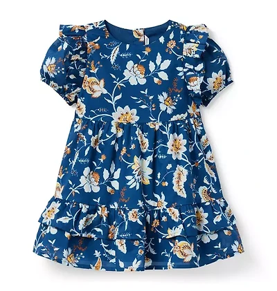 Paisley Floral Ruffle Dress