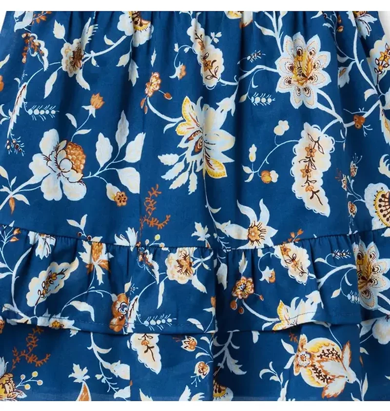 Paisley Floral Ruffle Dress