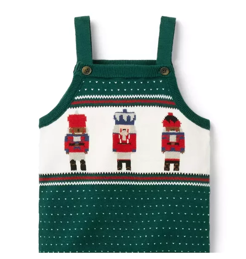 Baby Nutcracker Sweater Overall